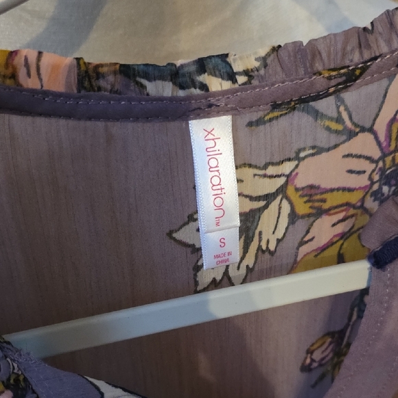 Xhilaration Purple Floral Dress - Picture 2 of 6